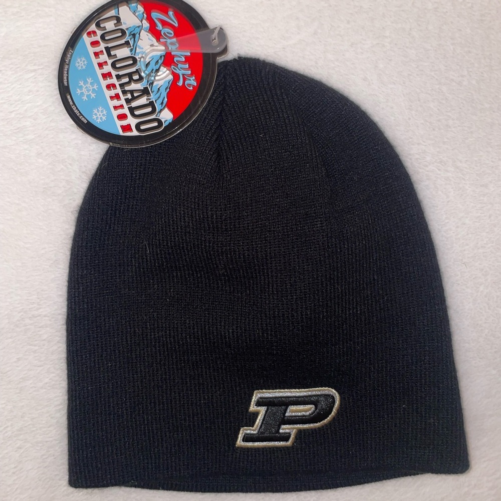 Black Purdue Snow Beanie